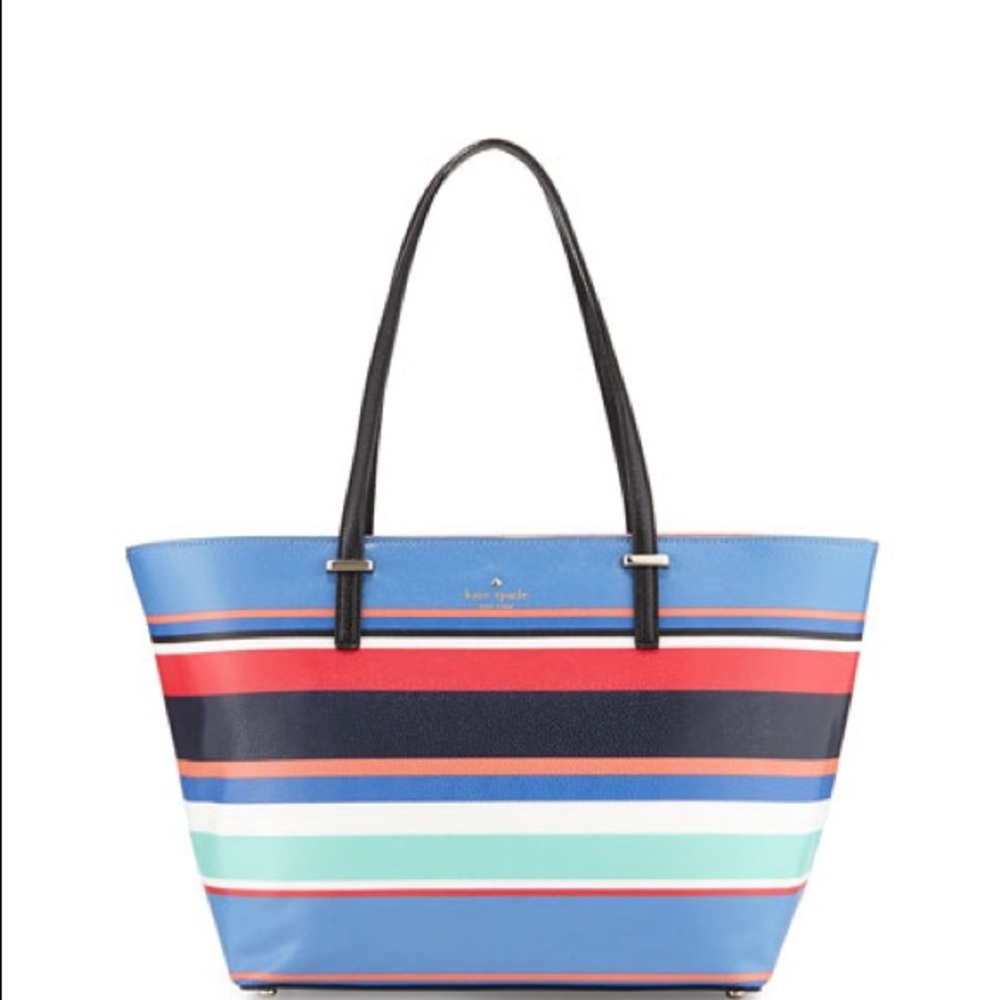 kate spade Blue Multi-Stripe Tote
